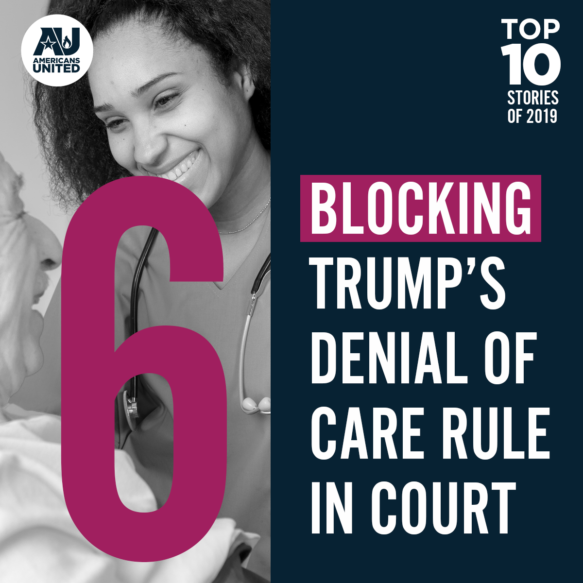 No. 6 Blocking Trump's Denial of Care Rule in Court