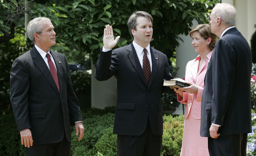 George Bush appointee Brett Kavanaugh's swearing-in ceremony