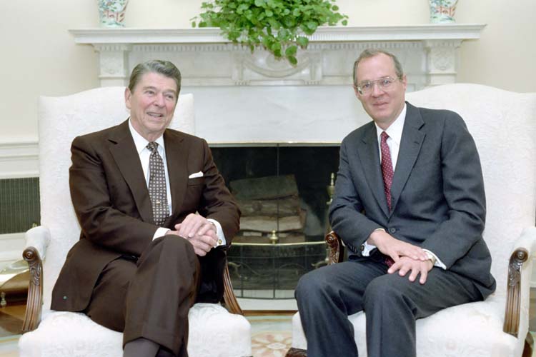 President Ronald Reagan and Justice Anthony Kennedy