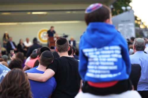 Jewish community members speaking out against antisemitism