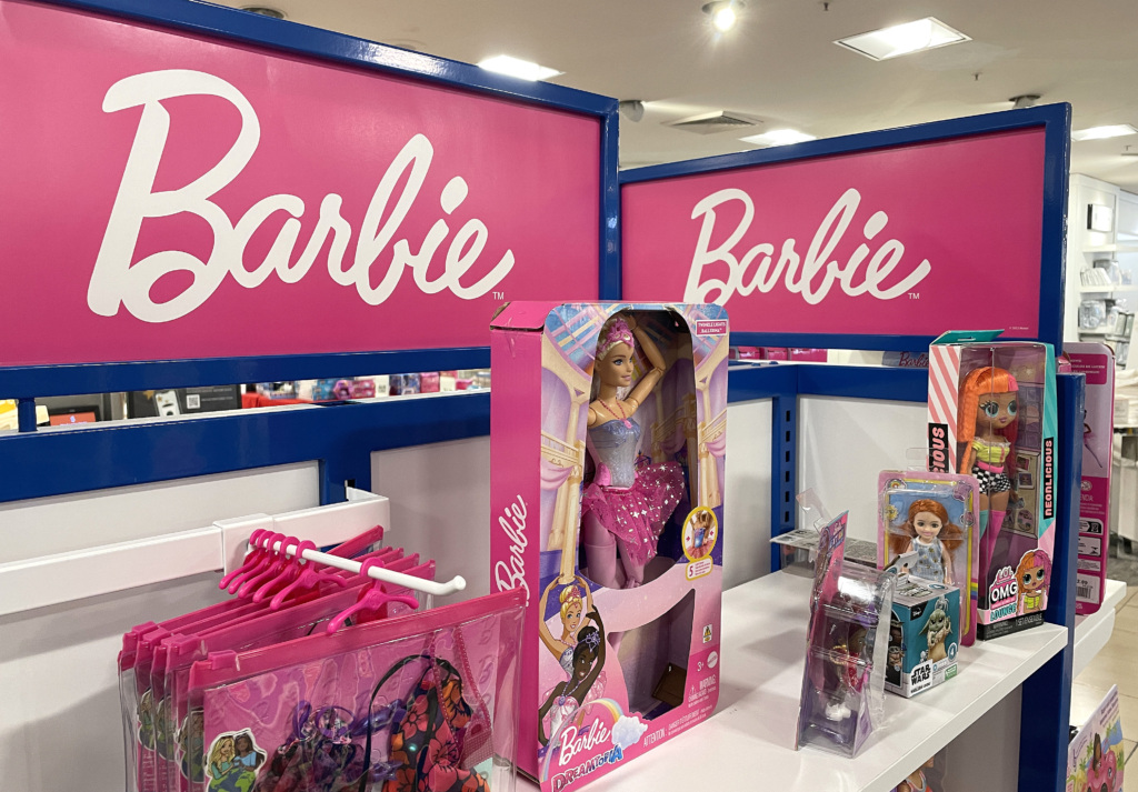 Photo of Barbie merchandise in the store